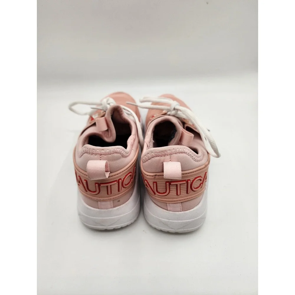 Nautica Nuray 2 Pink Ribbed Knit Athletic Running Sneakers Size 6.5